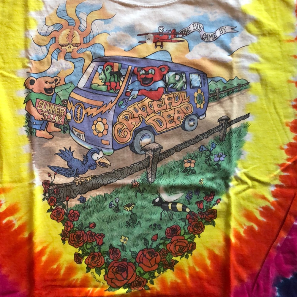 Vintage 1994 Grateful Dead Dancing Bears Tie Dye Shirt